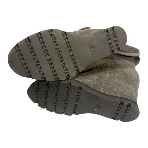 UGG Australia Kyra Suede Wedge Boots Women’s Size 6 Grey 1009318 EUC - Picture 8 of 9